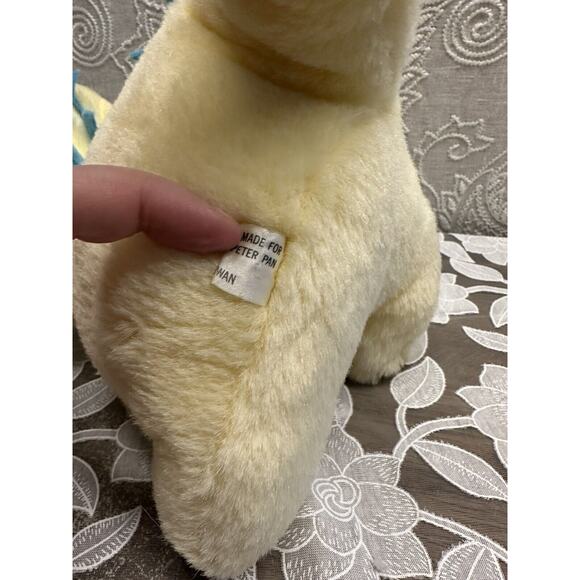 Vintage Yellow Dragon Plush Watson’s Peter Pan Rainbow Stripe Stuffed Toy Blue - Picture 8 of 11